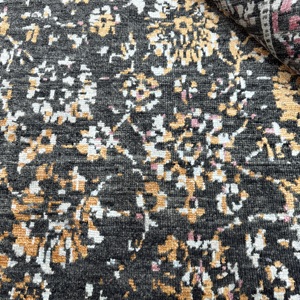 8x10 Ft Hand Knotted Silk Vintage Persian Charcoal Black Area Carpet for Bedroom & Hotel - Product Image 4