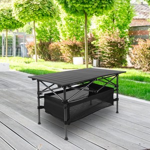 1pc pieghevole in alluminio leggero tavolo da campeggio portatile Roll-up barbecue da scrivania borsa per il trasporto per feste in giardino all'aperto - Product Image 2