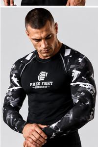 เสื้อรัดกล้ามเนื้อแขนยาว MMA คุณภาพสูงสั่งทำพิเศษ, เสื้อรัดกล้ามเนื้อแขนยาวสำหรับผู้ชายออกแบบเองได้ ออกแบบตามสั่ง MMA B - Product Image 5