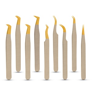 Les pinces à extensions de cils de couleur unique et à angles variés sont les meilleures pour la pose et l'épilation, offrant un meilleur résultat et une sécurité accrue. - Product Image 2