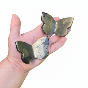 Mariposa de cristal de alta calidad con alas de pirita y piedra curativa, mariposa tallada en 3D y decoración para el hogar, mayorista - Product Image 3