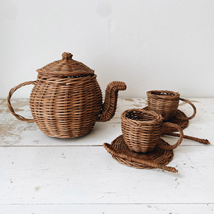 Ensemble d'accessoires de cuisine en rotin pour jeu de thé, jouets artisanaux à bas prix pour enfants, ensemble de jeu d'imitation - Product Image 2