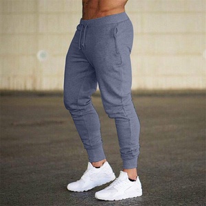 Custom Logo Blank Skinny Cotton Jogger Running Sports Blank Sweatpants Trousers for Men's - Product Image 4