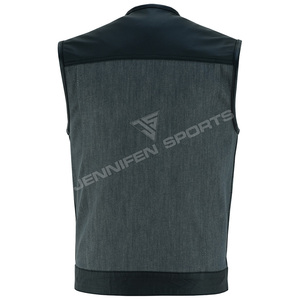 Nuevo Chaleco de Motociclista de Cuero Vacuno Genuino y Mezclilla de Color Personalizado a la Moda para Hombre, Talla Grande, Chaleco de Cuero sin Mangas para Verano - Product Image 4
