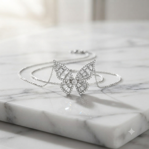 Bijoux de mode unisexe en argent 925, pendentifs et breloques personnalisés mignons en forme de papillon, inspirés de la nature, avec diamants en moissanite, colliers, cadeaux - Product Image 3