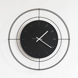 Round <b>Metal</b> Wall <b>Clock</b> Contemporary Minimalist Design Wall <b>Clock</b> For Office Living Room Wall Decor - Product Image 2