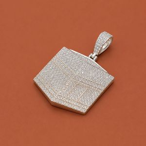Moissanite Kaaba Pendant In 925 Silver Islamic Jewelry Iced Out <b>Muslim</b> Necklace Charm <b>Gift</b> for Him Her - Product Image 2