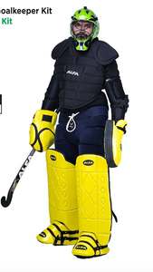 Ensemble d'équipement de gardien de but de hockey sur gazon noir et jaune, équipement de protection pour compétition, équipements de sécurité pour gardien de but - Product Image 5