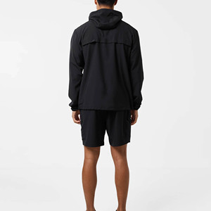OEM Custom Logo <b>Men's</b> <b>Summer</b> Windbreaker <b>Jacket</b> And Shorts Sets Breathable Poly Bi-Stretch Fabric <b>Men</b>’s Active & Sportswear Set - Product Image 2
