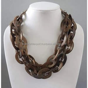 Hot Design Natural Buffalo Horn <b>Bracelet</b>/<b>Bangles</b> Luxury/Classic Style with Quartz Main Stone for Unisex Wedding Party Use-FWE - Product Image 2