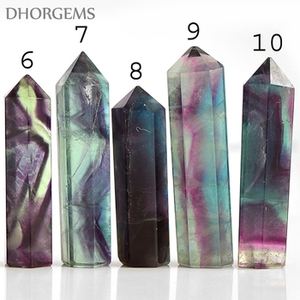 Puntas de Cristal de Cuarzo Fluorita Arcoíris Natural, Varitas Curativas Pulimentadas, Lápiz de Piedra Preciosa para Decoración del Hogar y Uso como Regalo - Product Image 3