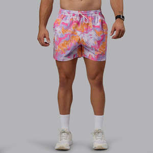 Shorts de Baño para Hombre con Estampado Personalizado OEM, 5 Pulgadas, Secado Rápido, Transpirables, Ligeros, con Cordón Ajustable, Tejido, de Poliéster - Product Image 1