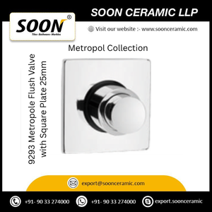 Robinet de lavabo en céramique Soon 9293 Metropole avec plaque carrée 25 mm, moderne et durable - Product Image 2