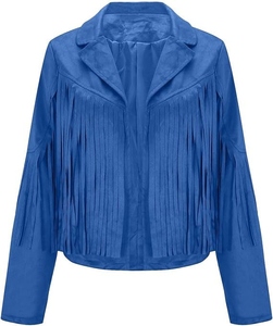 OEM Custom Service Regular Length Women's <b>Leather</b> Fringe <b>Jacket</b> Western Style Wholesale Fashionable Design - Product Image 5