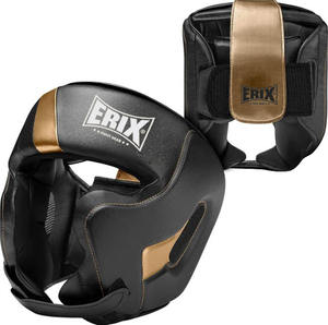 Casque de boxe en cuir durable de haute qualité pour MMA et Muay Thai, avec double visière, fermeture auto-agrippante et 7 aérations pour l'entraînement - Product Image 2