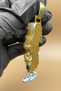 Colgante de Moissanita Helada Certificada GCI IDGL con Diseño 3D de Dibujos Animados, Personalizado para Hombre, Estilo Hip Hop de Lujo, Chapado en Rodio, Plata 925, Moda Rapper - Product Image 2