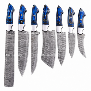 Juego de Cuchillos de Chef de Lujo de 7 Piezas, Hechos a Mano, con Mango de Madera, Hojas Afiladas Profesionales, Venta al Por Mayor OEM - Product Image 6