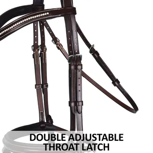Italian Leather Horse Bridle <b>Equestrian</b> Horse Riding Genuine Leather Horse Bridle - Product Image 6