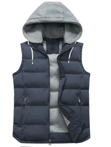 Chaleco Acolchado con Capucha para Hombre, Cálido, Impermeable, Transpirable, con Cierre de Cremallera, Ropa de Abrigo para Invierno - Product Image 4