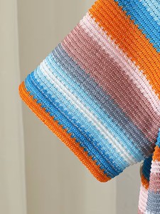 Ensemble 2 pièces d'été pour garçons : T-shirt à manches courtes en coton et short, motif rayé, style décontracté et tendance, idéal pour l'extérieur - Product Image 5