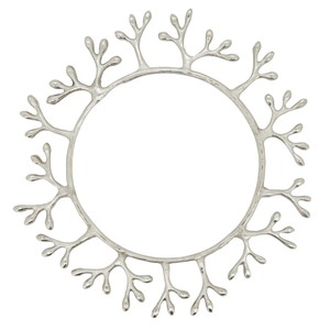 กระจกเงาโลหะรูปเกล็ดหิมะทรงกลม สไตล์โมเดิร์น ทนทาน ของตกแต่งภายในสำหรับคริสต์มาส 1 ชิ้น - Product Image 3