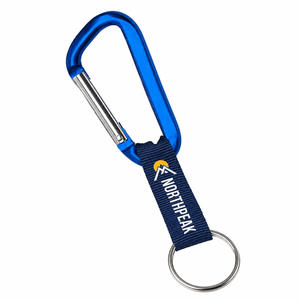 Custom Promotional Carabiner Keychain Aluminum <b>Key</b> <b>Ring</b> with Laser <b>Engraved</b> Logo for Corporate Gifts Wholesale - Product Image 5