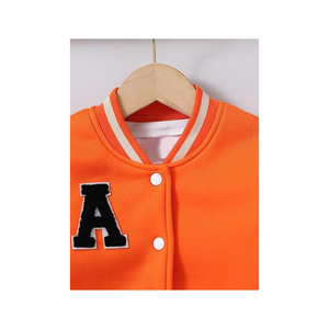 Custom <b>Kids</b> <b>Varsity</b> <b>Jacket</b> Toddler Boy Girl Letterman <b>Jacket</b> Contrast Sleeve Fleece Bomber <b>Jacket</b> Children Baseball Outerwear - Product Image 2