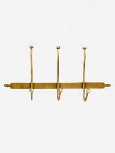 Simple Style Brass Wall Mount <b>Rail</b> With 3 Holder Towel Cloths Holder/Hanger Eco Friendly Metal <b>Hooks</b> For bathroom Bedroom Use - Product Image 2