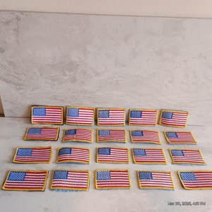 Patchs thermocollants de haute qualité avec drapeau américain, rectangulaires, brodés, en tissu toile avec PVC pour la décoration de vêtements - Product Image 3