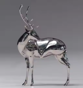 Sculpture de cerf en fonte d'aluminium sur mesure Finition brillante Décoration intérieure par Decor impex - Product Image 3