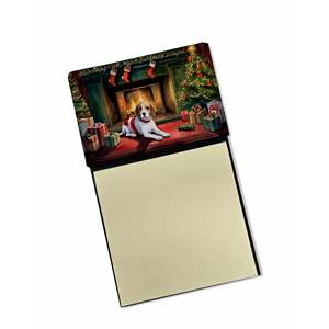 Cozy Christmas Beagle Sticky Note Holder Autoadhesivo Bloc de notas Dispensador recargable Accesorios de escritorio en blanco Decoraciones navideñas - Product Image 1