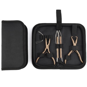 Hair Extension Micro <b>Bead</b> Tool Kit Stainless Steel Pliers <b>Needles</b> Hook Loop Scissors Professional Salon Hair Installation High - Product Image 1