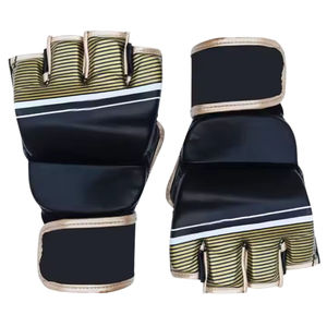Gants de grappling MMA en cuir véritable à paume ouverte pour l'entraînement, fournisseur OEM, service de marque privée pour le MMA - Product Image 1