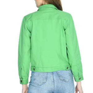 Chaquetas Vaqueras de Mezclilla para Mujer, Diseño OEM Personalizado, Talla Grande, Manga Larga, Cierre de Botones, con Bolsillos - Product Image 6