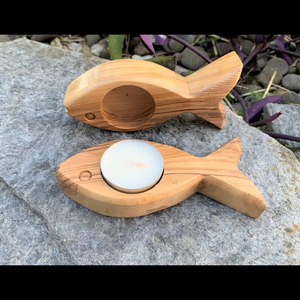 Porte-bougie artisanal indien au design poisson, finition brillante, tendance - prix de gros bas - Product Image 1