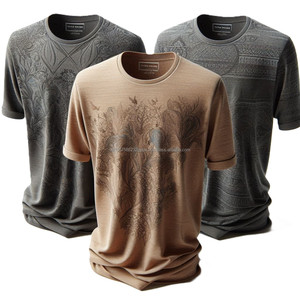 100% coton grande taille T-Shirts demi-manches rondes/col en V Design respirant et séchage rapide tissu jersey durable - Product Image 6