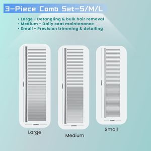 Peigne de toilettage pour animaux de compagnie en acier inoxydable écologique, chiens et chats, 48 picots arrondis, anti-rouille, professionnel, pour éliminer les poils morts - Product Image 4