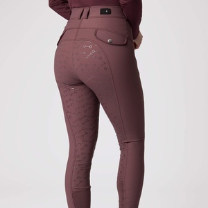 High Quality 4-way Stretch Horse Riding Breeches <b>Leggings</b> Tights <b>Equestrian</b> Wear Pants on Technical Fabric with Soft Feel - Product Image 3