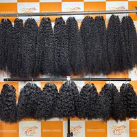 Meilleure qualité 32 pouces couleur naturelle birman Curl trame faisceaux de cheveux 100% véritables extensions de cheveux humains