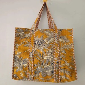 Bolso Tote con Estampado de Bloques para Mujer, Bolso de Hombro Hecho a Mano en India - Product Image 2
