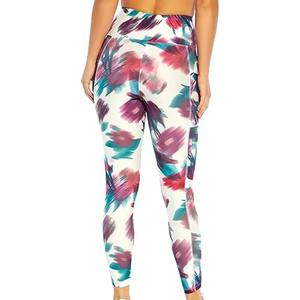 Pantalons de sport personnalisés, leggings de yoga à taille élastique avec évacuation de l'humidité, leggings de sublimation en gros - Product Image 5