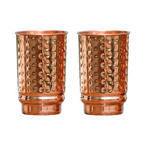 Vaso de Cobre Martillado de Diseño Moderno y Ecológico, Apto para Lavavajillas, Duradero y Elegante para Uso Diario, Acabado Martillado Texturizado - Product Image 1