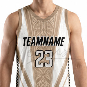 Uniforme de basket-ball pour hommes sur mesure de qualité supérieure, taille plus, sans manches, col en V, 100% polyester respirant, impression numérique par sublimation - Product Image 4