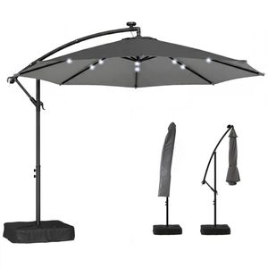 Ombrellone da Giardino in Acciaio Inossidabile con Copertura in Poliestere 2,5m/3m per Cortile, Ristorante, Spiaggia, Parco, Piscina - Product Image 2