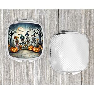 Spooky Halloween Pliant De Poche Compact Maquillage Miroir Calacas Squelettes Décoratif Voyage Miroir Femmes Filles Poche Cadeaux - Product Image 4