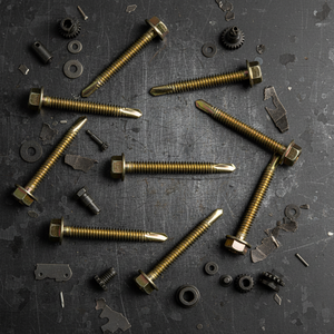 <b>Flat</b> Head Self-Drilling <b>Screws</b> Inch Carbon Steel Class 8 Zinc Plated Standard Thread PDC Model 1 - Product Image 1