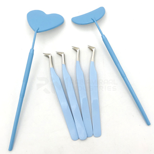 แหนบดัดขนตาปลายแหลม สแตนเลสอย่างดี สีฟ้าเคลือบผง  รับทำโลโก้ตามสั่ง - Product Image 6