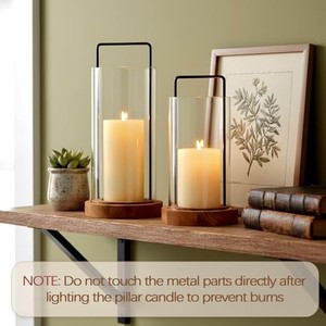 Aqdus Saleem TK-LANTERN11 Porte-bougie carré en bois de teck avec insert en verre - Décoration artisanale pour la maison en gros - Product Image 4