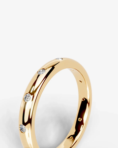 Bague de mariage unisexe en or jaune 14 carats classique avec diamant de laboratoire taille brillant rond 1 carat, clarté VS1, couleur F - Product Image 3