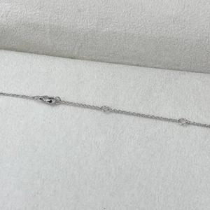 สร้อยคอเพชรทรงเหลี่ยมมรกต ทองคำขาว 14K สร้อยคอจี้เพชรเรียบหรู ของขวัญวันครบรอบแต่งงานสไตล์มินิมอล - Product Image 4